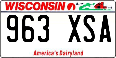WI license plate 963XSA
