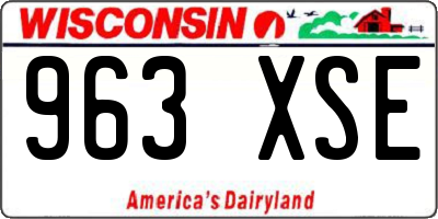 WI license plate 963XSE