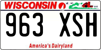 WI license plate 963XSH