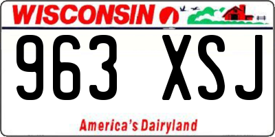 WI license plate 963XSJ