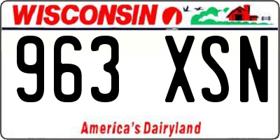 WI license plate 963XSN