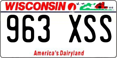 WI license plate 963XSS