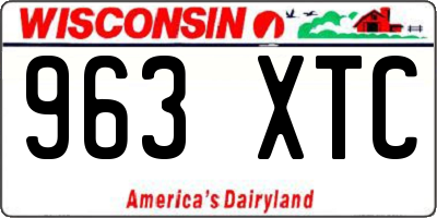 WI license plate 963XTC