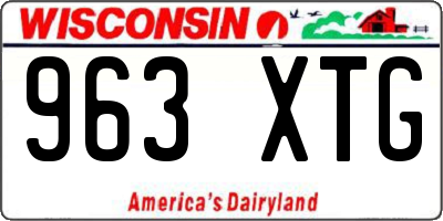 WI license plate 963XTG