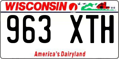 WI license plate 963XTH