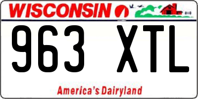 WI license plate 963XTL
