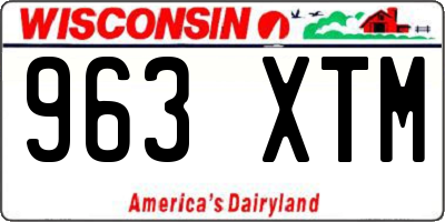 WI license plate 963XTM