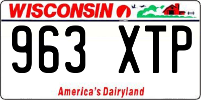 WI license plate 963XTP