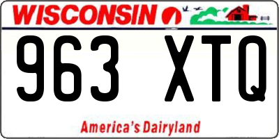 WI license plate 963XTQ