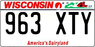 WI license plate 963XTY