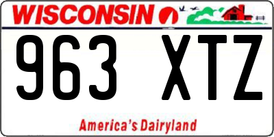 WI license plate 963XTZ