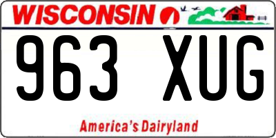 WI license plate 963XUG