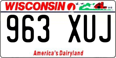 WI license plate 963XUJ