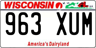 WI license plate 963XUM