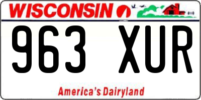 WI license plate 963XUR