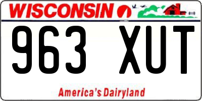 WI license plate 963XUT