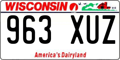 WI license plate 963XUZ