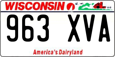 WI license plate 963XVA