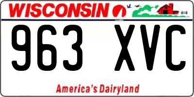 WI license plate 963XVC