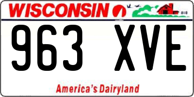 WI license plate 963XVE