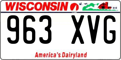 WI license plate 963XVG