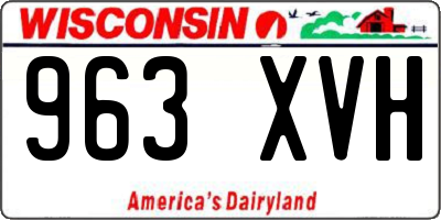 WI license plate 963XVH