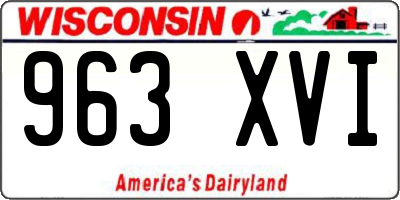 WI license plate 963XVI