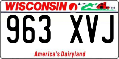 WI license plate 963XVJ