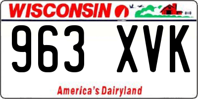 WI license plate 963XVK