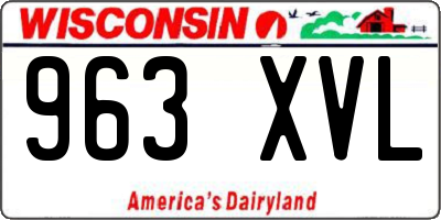 WI license plate 963XVL