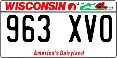 WI license plate 963XVO