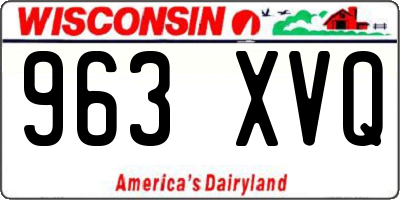 WI license plate 963XVQ