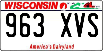 WI license plate 963XVS