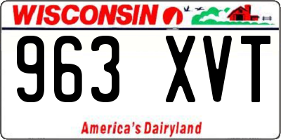 WI license plate 963XVT