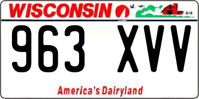 WI license plate 963XVV