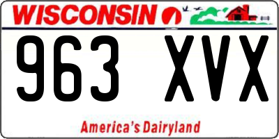 WI license plate 963XVX