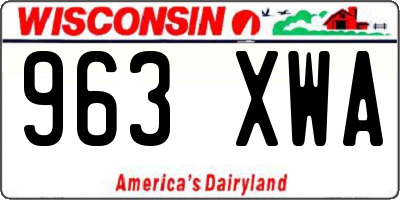 WI license plate 963XWA