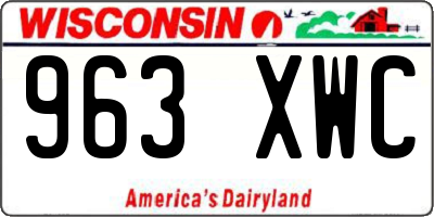 WI license plate 963XWC