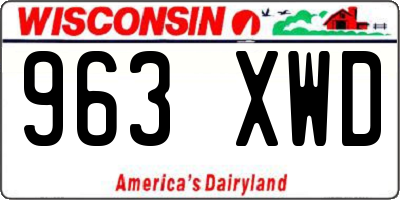 WI license plate 963XWD