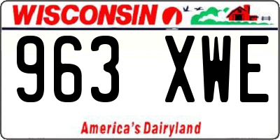 WI license plate 963XWE