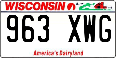 WI license plate 963XWG