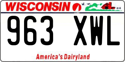 WI license plate 963XWL