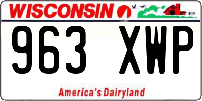WI license plate 963XWP