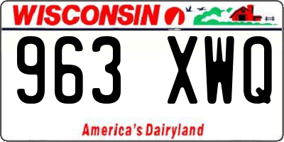WI license plate 963XWQ
