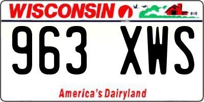 WI license plate 963XWS