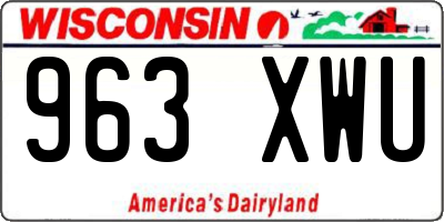 WI license plate 963XWU