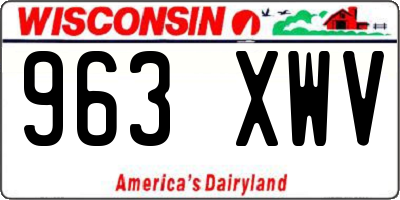 WI license plate 963XWV
