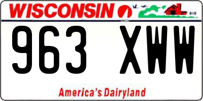 WI license plate 963XWW