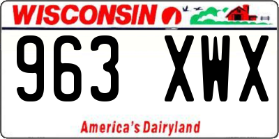 WI license plate 963XWX