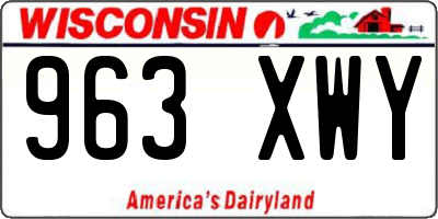 WI license plate 963XWY